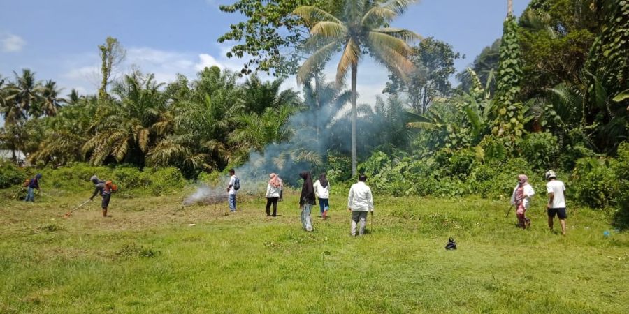 PEMDES TAMUKU dukung Olahraga Volly dan Takrow yang menjadi Proker Unggulan KKN UNANDA